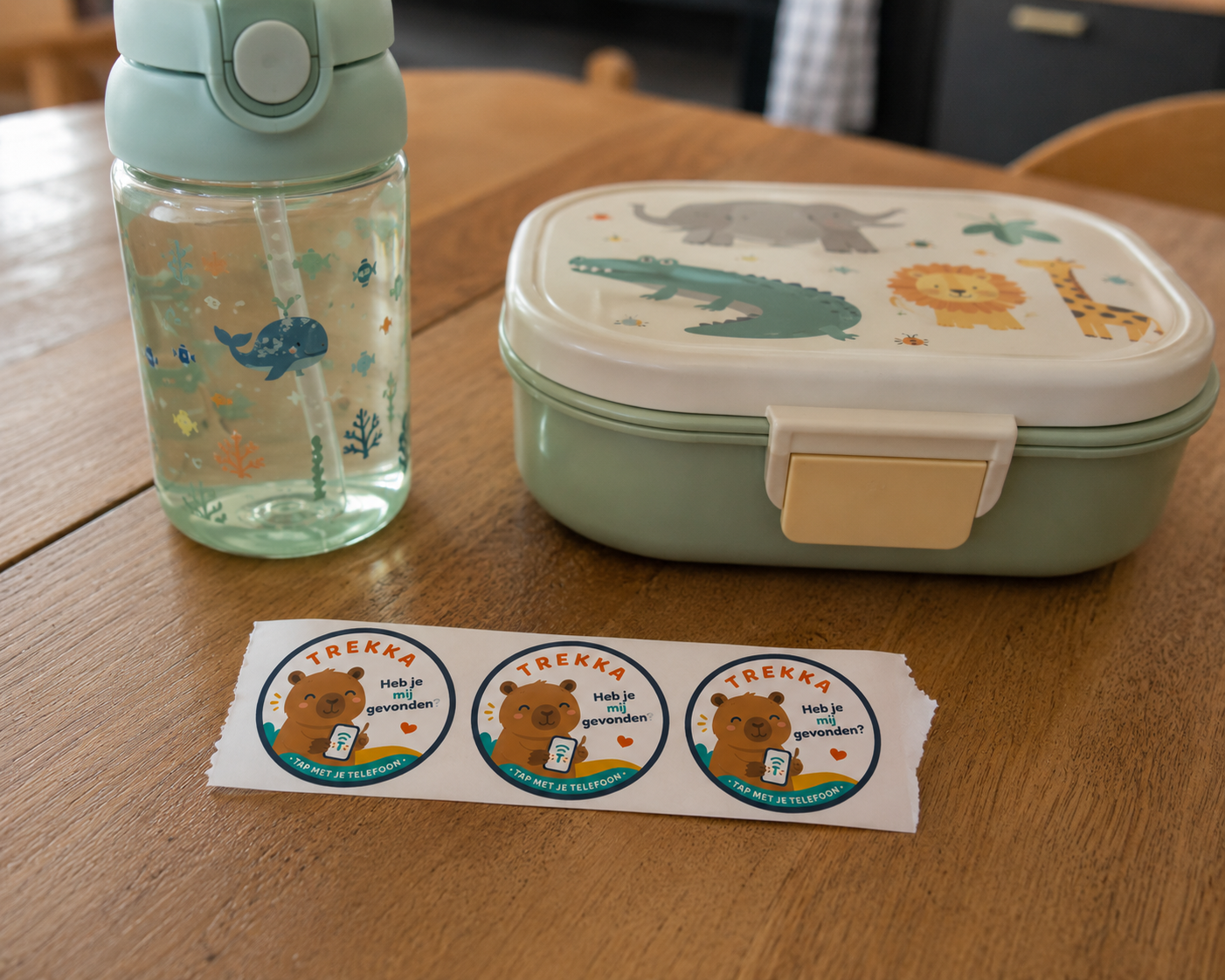 Trekka NFC-sticker voor verloren kinderspullen