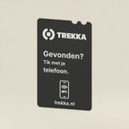 Trekka Portemonneepas in 3D: zwarte pas met witte opdruk