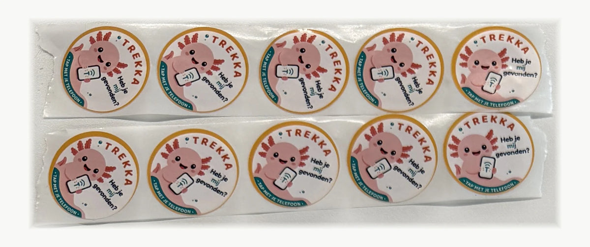 10 NFC-stickers · Axolotl