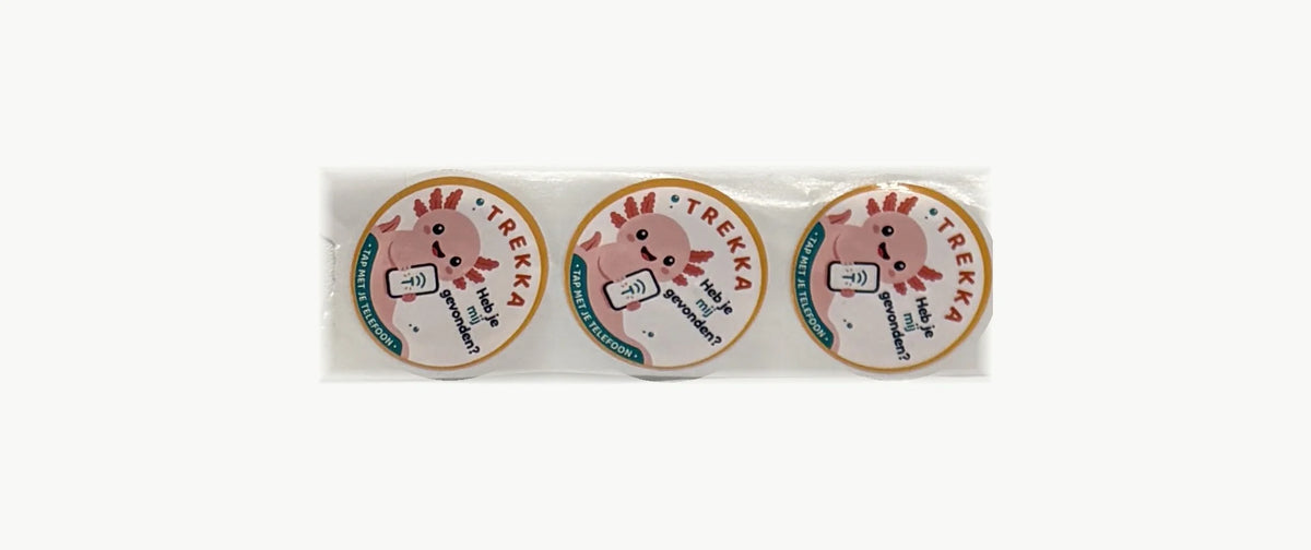 3 NFC-stickers · Axolotl