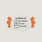 Axolotl | Trekka NFC-sleutelhanger, achterzijde met vindersinstructie