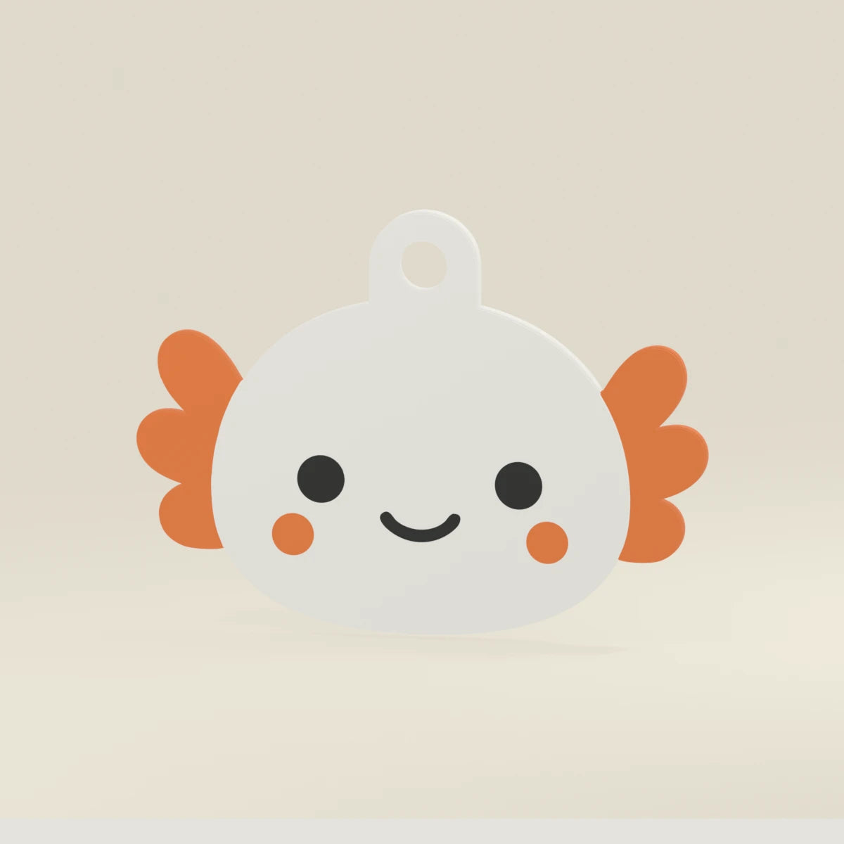 Axolotl | Trekka NFC-sleutelhanger, schuin aanzicht