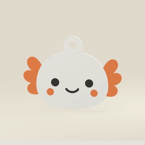 Axolotl | Trekka NFC-sleutelhanger, schuin aanzicht