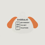Hond | Trekka NFC-sleutelhanger, achterzijde met vindersinstructie