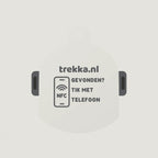 Space helmet | Trekka NFC-sleutelhanger, achterzijde met vindersinstructie