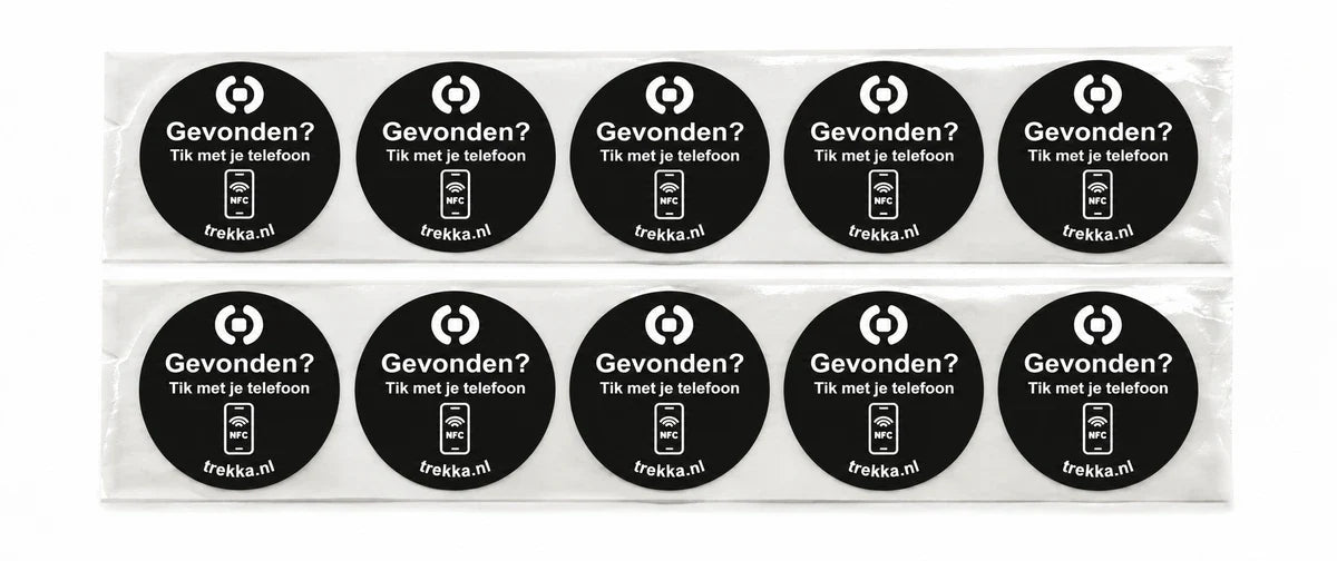 10 NFC-stickers · Zwart