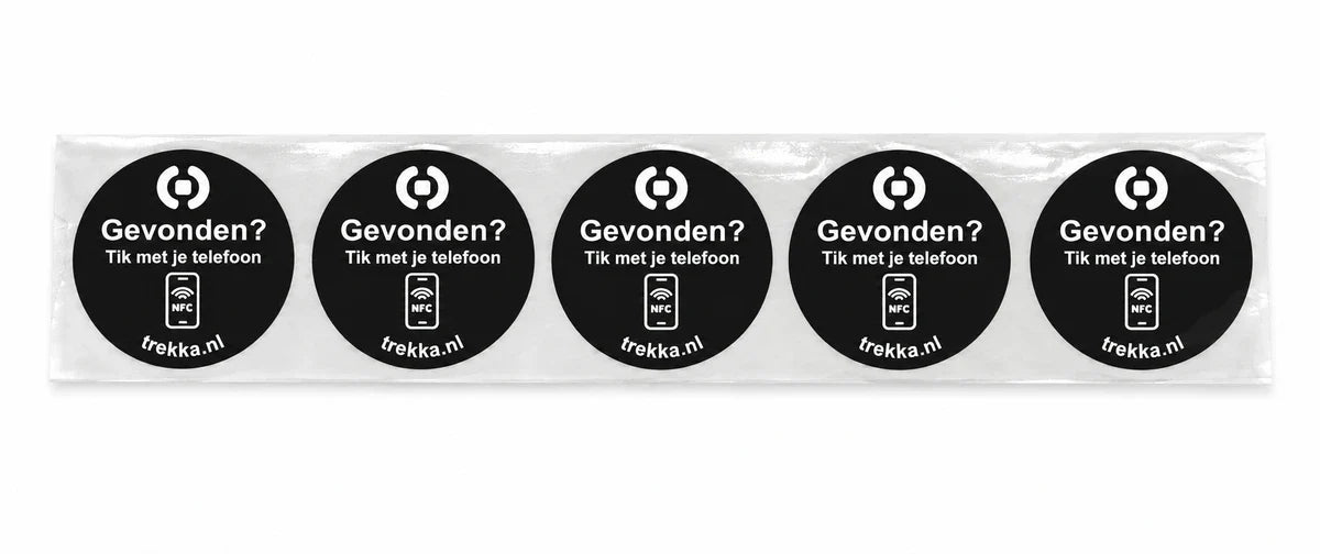 5 NFC-stickers · Zwart